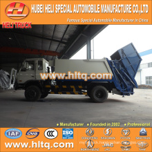 DONGFENG 4x2 10m3 rear loading refuse truck 170hp hot sale for export